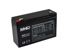 MHPower MS12-6 olověný akumulátor AGM 6V/12Ah, Faston F2 - 6,3mm