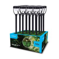 Svítidlo solární ML-GS031 LED zahradní zápich 40cm, černé, 3000K