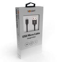 Solight USB kabel, USB 2.0 A konektor - USB B micro konektor, blistr, 1m - SSC1401kabe (2)
