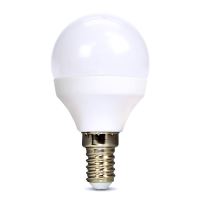 Solight LED žárovka, miniglobe, 8W, E14, 3000K, 720lm, bílé provedení - WZ425-1