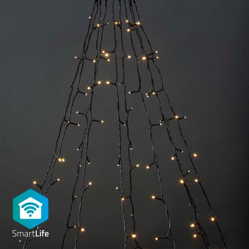 SmartLife dekorativní LED Wi-Fi visací stromeček 200 LED, IP65, teplá bílá   WIFILXT01W2