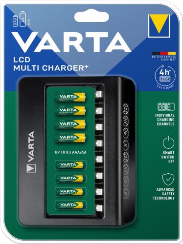 Nabíječka VARTA LCD MULTI CHARGER pro 1-8ks R03/R06   NA57681nab.VARTA pro 1-8 R3/R6 LCD