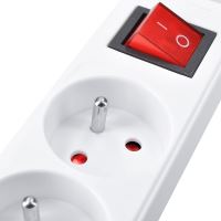 Solight prodlužovací přívod, 6 zásuvek, bílý, vypínač, 3m - PP72_3 (2)