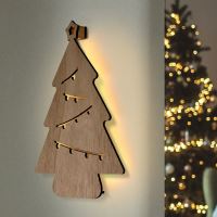 Solight LED nástěnná dekorace vánoční stromek, 24x LED, 2x AA - 1V260ván.STROMEK 24LED (3)