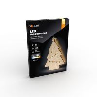 Solight LED nástěnná dekorace vánoční stromek, 24x LED, 2x AA - 1V260ván.STROMEK 24LED (8)