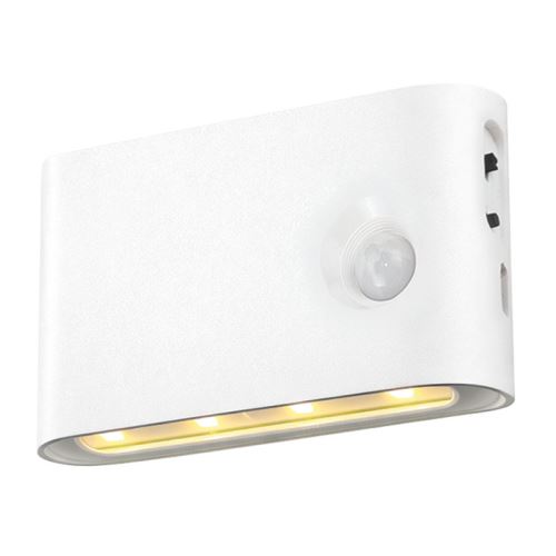 Solight nabíjecí noční LED světélko s pohybovým a světelným sensorem, 0,5W, 3000K, Li-Io