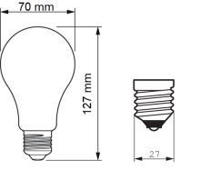 LED žárovka Philips MASTER LEDBulb ND 5.2-75W E27 830 A70 CL G  EEL A (1)