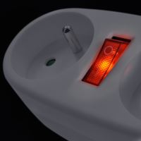 Solight rozbočka, 2 x 10A, bílá, vypínač - P107_6 (5)