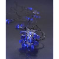 Solight LED vánoční řetěz, hvězdy, 1,5m, 10x LED, 2x AA, modré světlo - 1V52-Bván.sv.L (1)