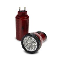 Solight LED nabíjecí svítilna, 9 x LED, červenočerná, plug-in - WN10_4