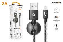 Datový kabel ALIGATOR PREMIUM 2A, Micro USB 2m černý_8 (7)