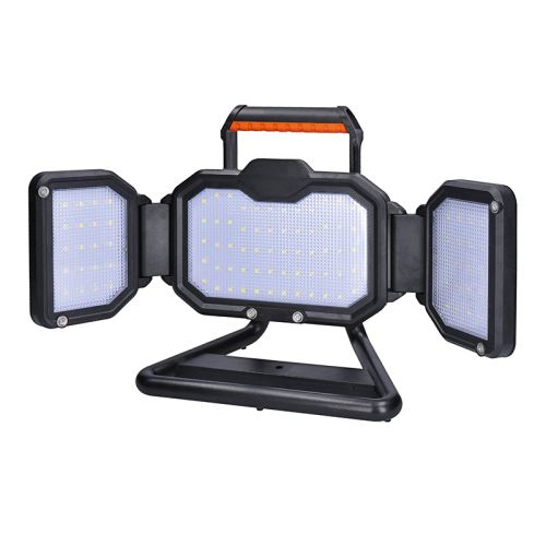 Solight LED reflektor 50W, přenosný, nabíjecí, 5000lm, oranžovo-černý - WM-50W-RE_1