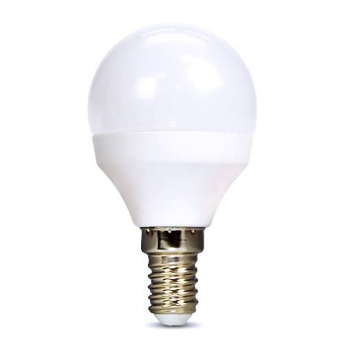 Solight LED žárovka, miniglobe, 6W, E14, 3000K, 510lm, bílé provedení - WZ416-1LEDž.SO.E
