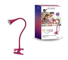 NILSEN LED stolní lampa HAPPY klips 2,5W, růžová  PX030