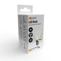 Solight LED žárovka, miniglobe, 8W, E14, 4000K, 720lm, bílé provedení - WZ430-1LEDž.SO (1)