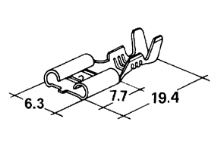 Konektor FASTON 6,3 mm zásuvka kabelová neizolovaná matná (1)