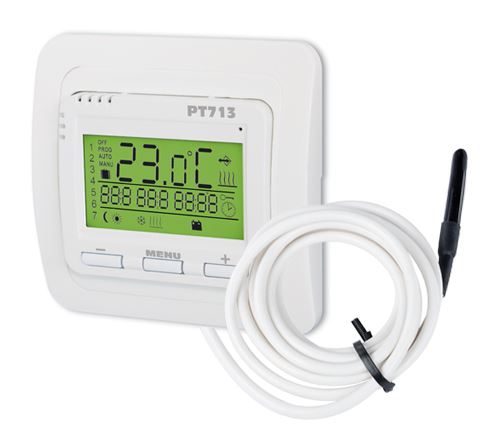 ELEKTROBOCK Inteligentní termostat pro podlah.topení PT713-EItermost.progr.podlah+čidlo 