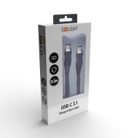 Solight USB-C 3.1 kabel, USB-C konektor - USB-C konektor, silikon, 0,5m - SSC17005-S_3 (2)