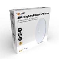 Solight LED stropní světlo PLAIN s PIR sensorem, 18W, 1260lm, 3000K, kulaté, 33cm - WO (6)