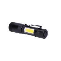 Solight LED kovová svítlna 3W + COB, 150 + 60lm, AA, černá - WL115sv. kov R6x1 LED3W+C (2)