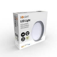Solight LED venkovní osvětlení kulaté, 13W, 910lm, 4000K, IP54, 17cm, šedá barva - WO7 (8)