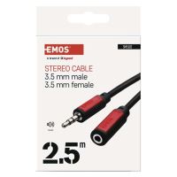 JACK kabel 3,5mm stereo, vidlice - 3,5mm zásuvka 2,5m   SM5102_4 (3)