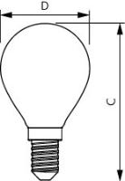 LED žárovka Philips E14 5,9W/60W stmívatelná, iluminační, čirá, 2700K 230V P45 CL   P4 (1) (1)