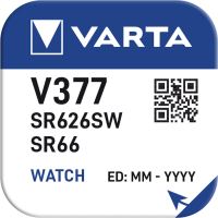 Baterie Varta 377 hodin, průmyslové balení (100ks)VARTA hodin.377 prům.bal. 0037710150 (3)