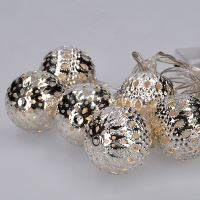 Solight LED řetěz vánoční koule stříbrné, 10LED řetěz, 1m, 2x AA, IP20  - 1V207-Sván.K (4)
