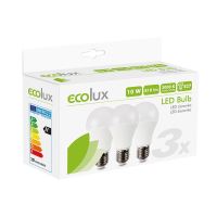 ECOLUX LED žárovka 3-pack, klasický tvar, 10W, E27, 3000K, 270°, 790lm, 3ks v baleníA. (3)