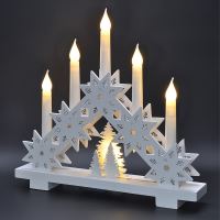 Solight LED vánoční svícen s hvězdami, 30cm, 5x LED, 2x AA - 1V265_2