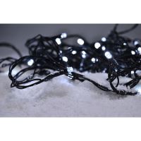 Solight LED vánoční řetěz, 3m, 20xLED, 3x AA, bílé světlo, zelený kabel - 1V50-Wván.sv.L