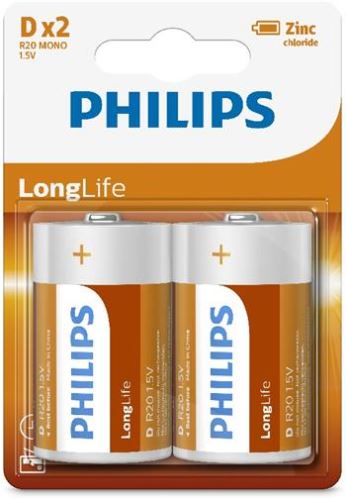 Baterie Philips R20L2B/10 LongLife D 2ks_1