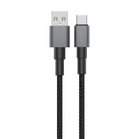 Nabíjecí a datový kabel TECHNIK USB-A/USB-C 1m, 5V 3A, černý