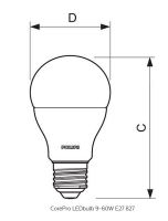 LED žárovka Philips, E27, 11W, A67, 2700K    P414729LEDž.PH.E27  75W/2700K/11W mat.A60 (1)