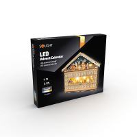Solight LED adventní kalnedář - horská chata, 10x LED, 50x40cm, 2x AA - 1V258ván.ADV. (10)