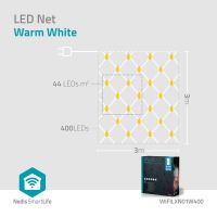 SmartLife dekorativní LED Wi-Fi síť 400 LED, 3x3m, IP65, teplá bílá   WIFILXN01W400_3
