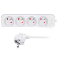 Solight prodlužovací přívod, 4 zásuvky, bílý, 3m - PP22