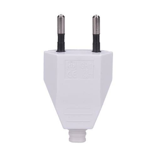 Solight zástrčka plochá 2.5A, přímá, IP20, bílá - P60_1